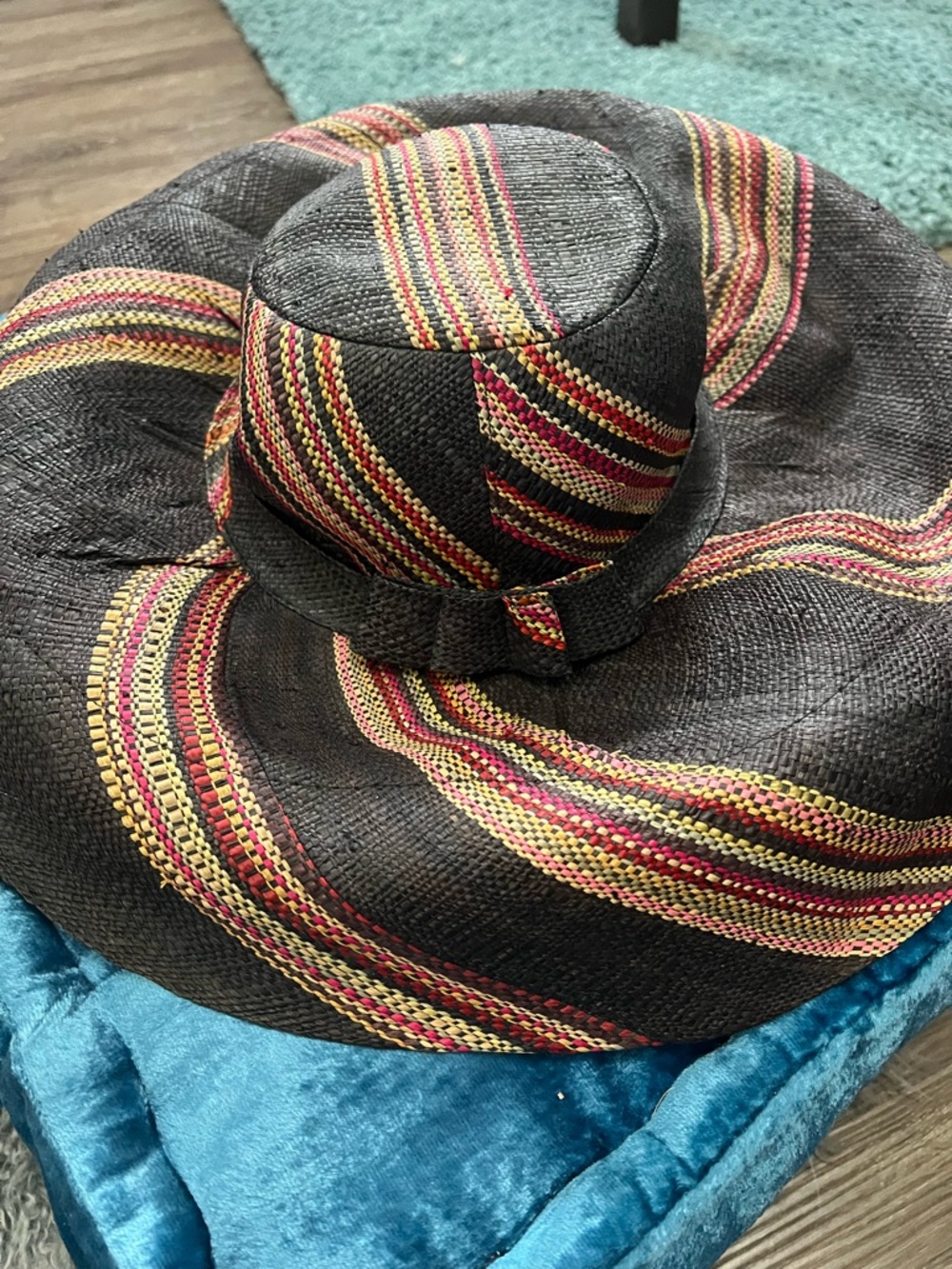 100% Raphia Wide Brim Straw Sun Hat - Made in Madagascar